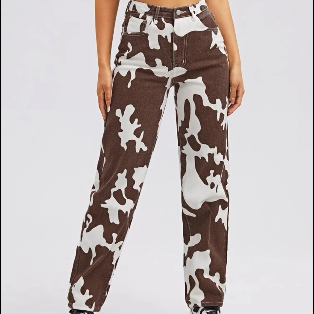 Shein Cow Print Pants